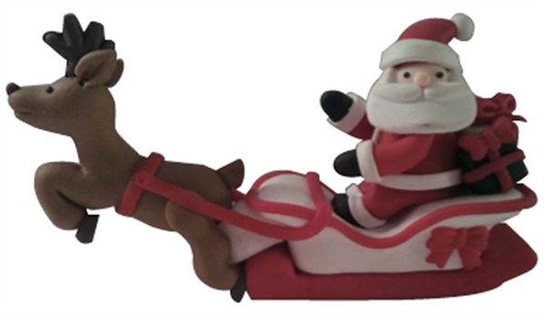 Santa claus with sleigh