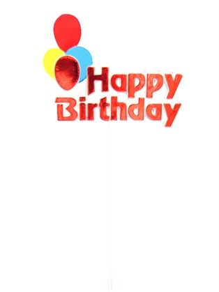 Red happy birthday pick