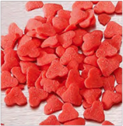 Heart shaped sprinkles