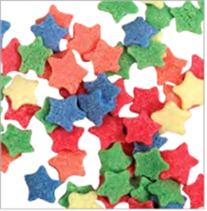 Star shaped sprinkles