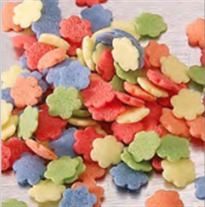 Flower shaped sprinkles