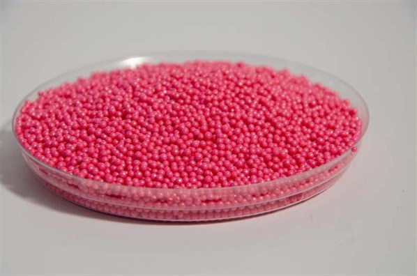 Pink round shaped sprinkles