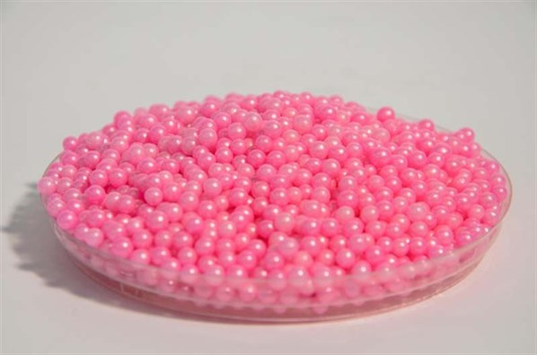 Pink round shaped sprinkles