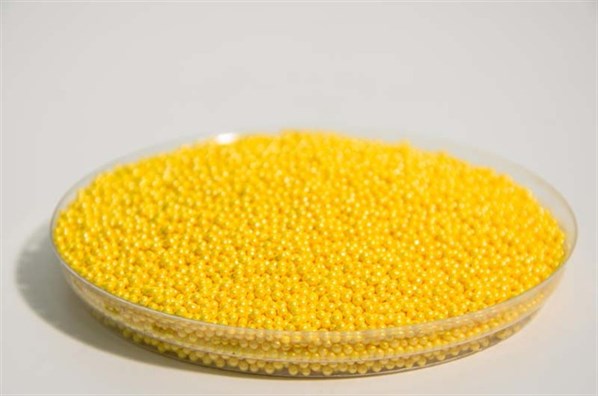 Yellow round shaped sprinkles