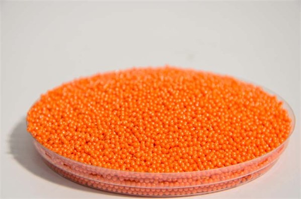 Orange round shaped sprinkles