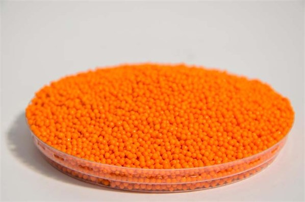 Orange round shaped sprinkles