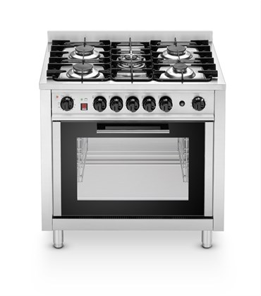 Cooker with 5 Burners and Electric Oven